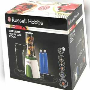 Russell Hobbs Smoothie Maker Explore Mix & Go Cool - Grün Weiß 300 Watt