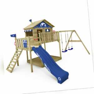 WICKEY Spielturm Stelzenhaus Spielhaus Smart Coast - mit Rutsche & Sandkasten
