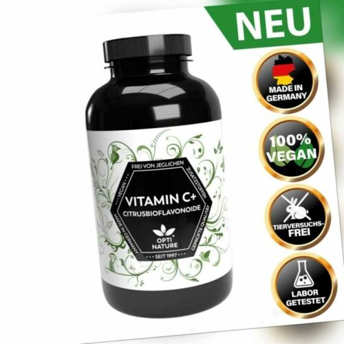 Vitamin C + Citrusbioflavonoide 365 Kapseln (hochdosiert) ausreichend für 1 Jahr