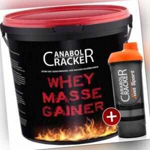 3000g WHEY MASSE GAINER Proteinpulver Aminosäuren Glutamin Erdbeere + Shaker