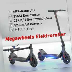 Megawheels E-Scooter Elektroroller Faltbar EScooter 250W 36V 25km Reichweite APP