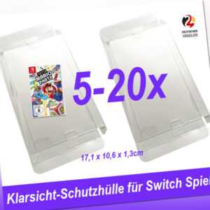 Schutzhülle für Nintendo Switch Spiele Cover Case Spielehülle SWITCH Games PET✔