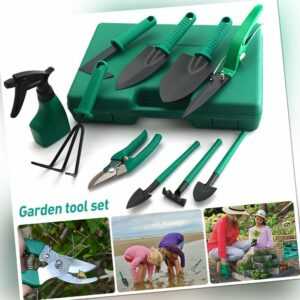 10tlg. Gartenwerkzeug Set mit Praktischem Kunststoffkoffer Gartenschere NEU 2024