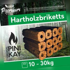 ecobo Pinikay-Holzbriketts Hartholz Kaminholz Brikett Kaminbrikett Ofen 1 EUR/KG