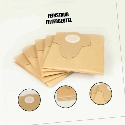 Feinstaubfilter Staubsaugerbeutel Set 5 tlg. Filter für NTS 50L Filtertüten Mauk