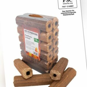 Holzbriketts Hartholz mit Zugloch aus Buche/Eiche 20 kg ohne Bindemittel