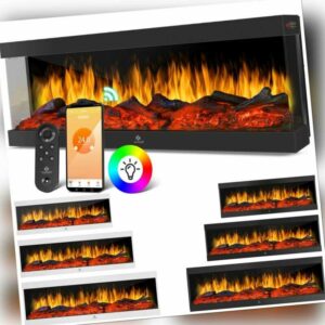 KESSER® Elektrokamin 3D Wandkamin Elektrischer Kamin Heizung 9 Modi LED Flammen