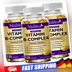 360 Kapseln - Vitamin B Komplex Hochdosiert - alle acht B-Vitamine & Co-Faktoren