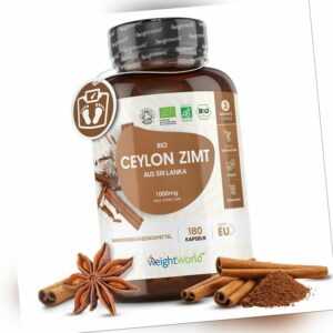 Bio Ceylon Zimt - Antioxidantien zu Abnehmen - 180 Gelenke Kapseln - Hochdosiert