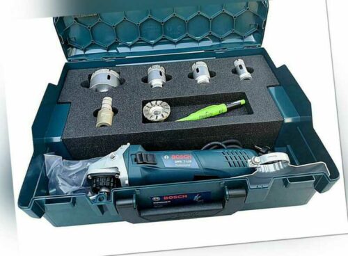 Fliesenbohrer Set mit Bosch GWS Winkelschleifer in L-Boxx 136