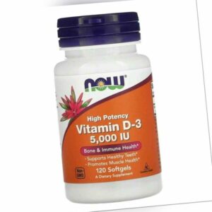 Now Foods Vitamin D3 -5000IU-120 Softgel