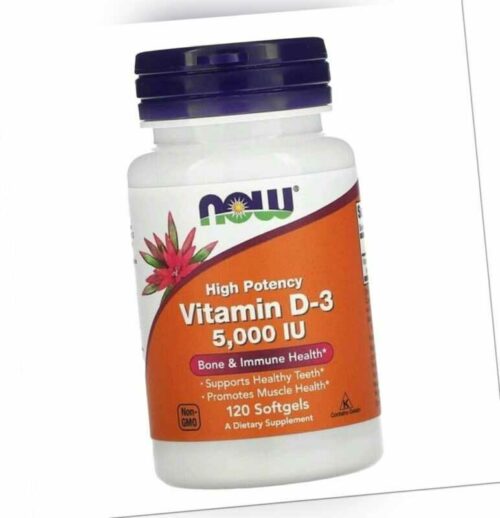 Now Foods Vitamin D3 -5000IU-120 Softgel