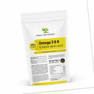 Omega-369 Kapseln, angereichert mit Alpha-Liponsäure und natürlichem Vitamin E