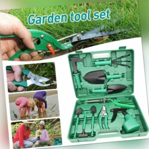 Gartenwerkzeug Set - 10-teilig - Gartengeräte Rechen, Harke, Grasschere,Schaufel