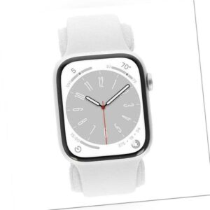 Apple Watch Series 8 Aluminiumgehäuse 45mm mit Sportarmband weiß silber **