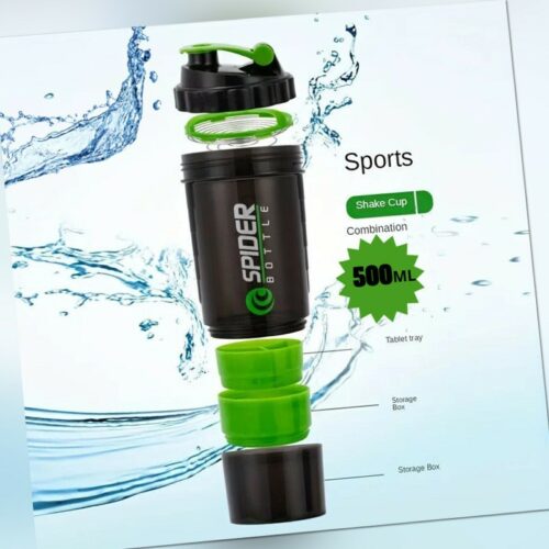 Shaker, Protein Shaker 500 ml, Fitnessflasche
