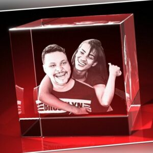 3D Glas Gravur Foto Bild Laser Personalisiert Kristallglas Dekoration Geschenk