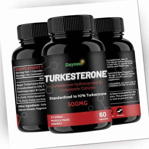 Turkesterone 60 Kapseln 500mg Stark Anabol von Daynee Muskelaufbau Turkesteron