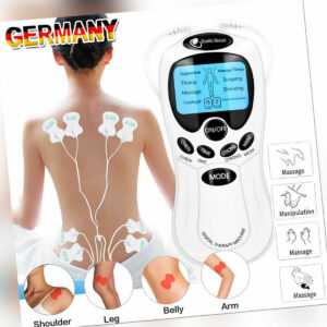 Massage 8 in 1 TENS EMS Elektroden Reizstromgerät Schmerzen Muskelstimulator