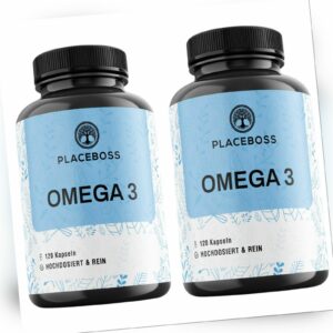 2er-Set Omega 3 Fischöl 1000mg Kapsel Essentielle Fettsäuren EPA DHA Hochdosiert