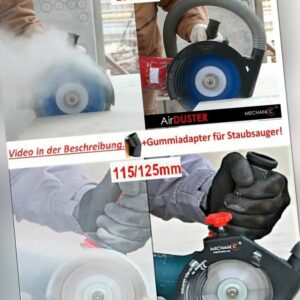 Absaughaube Staubabsaugung Winkelschleifer Staubfrei 115/125,230mm+Gummiadapter