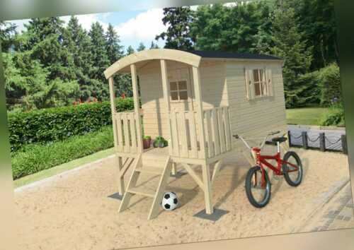 Kinderhaus Bauwagen Zirkuswagen Kinderspielhaus Gartenhaus Stelzenhaus Holz Haus