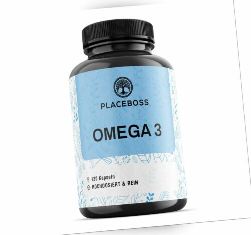 Omega 3  Fischöl 1000mg Pro Kapsel Essentielle Fettsäuren EPA DHA Hochdosiert