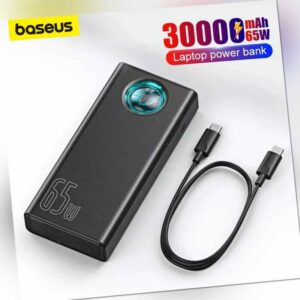 Baseus Power Bank 30000mAh PD 65W QC4.0 Schnellladung USB C Externer Akku LED
