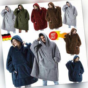 Übergroße Hoodie Decke mit Kapuze Sweatshirt Tragbare Decke für