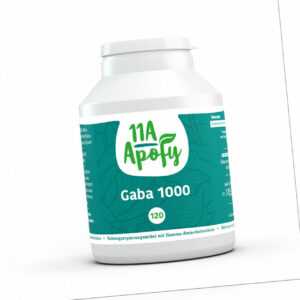 GABA 1000 | Hemmender Neurotransmitter | Ohne Titandioxid | 120 Tabletten