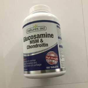 Natures Aid Glukosamin, Msm Und Chondroitin mit Vitamin C, 180 Tabletten 12/22