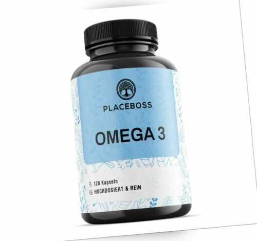 Omega 3  Fischöl 1000mg Pro Kapsel Essentielle Fettsäuren EPA DHA Deutsche Marke