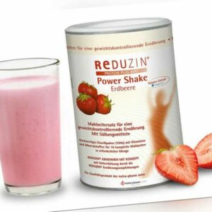 REDUZIN Diät SHAKE Erdbeere | BCM Diät | L-Carntin + Protein + Abnehmen