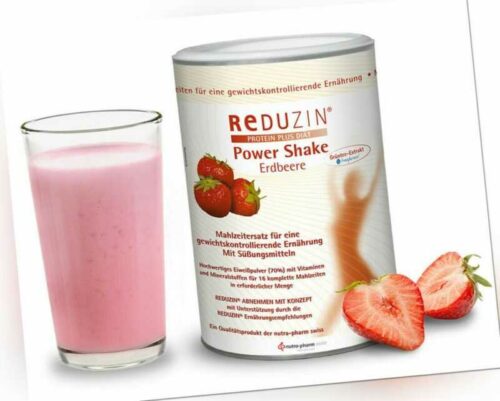 REDUZIN Diät SHAKE Erdbeere | BCM Diät | L-Carntin + Protein + Abnehmen