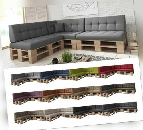 8er Set / Einzelkissen Palettenkissen Palettenauflage Sitzkissen Sofa Kaltschaum