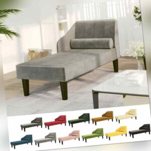 Chaiselongue mit Nackenrolle Recamiere Sofa Couch Ottomane Lounge Samt vidaXL
