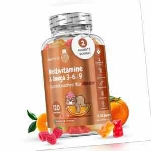 Multivitamin Gummibärchen für Kinder - 120Stück - 2 Monate Vorrat - 60 Portionen