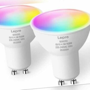 Smart Lampe RGBW, Wlan Alexa Glühbirnen, Wifi LED Leuchtmittel, 2 Pack