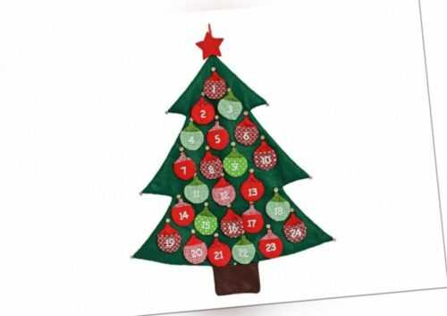 Adventskalender zum Befüllen Tannenbaum Weihnachten Advent Kalender 73 x 95 cm