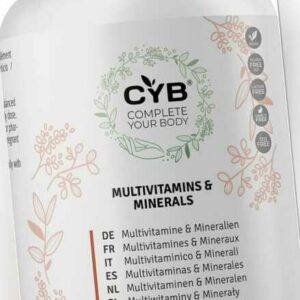 CYB | Multivitamin Tabletten Hochdosiert & Mineralien - 365 Tabletten 1 Jahres