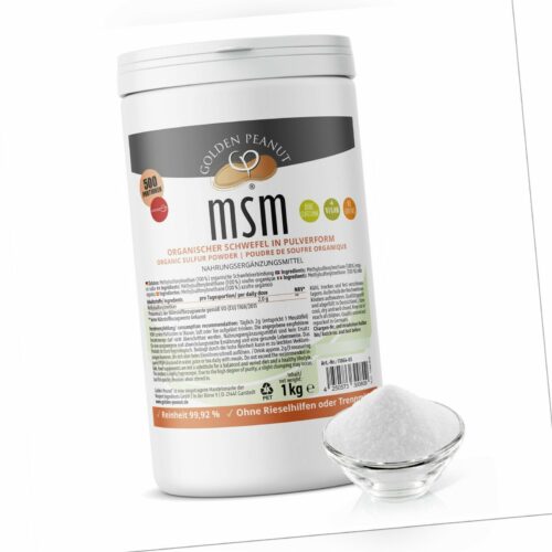 MSM Pulver 1 kg Dose Methylsulfonylmethan organischer Schwefel ohne Zusatzstoffe