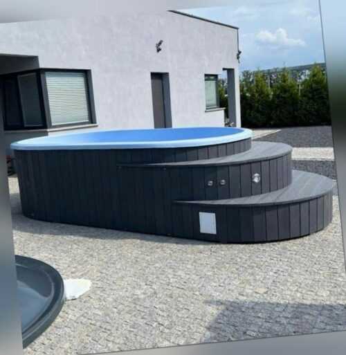 Swim Spa Pool Schwimmpool Mini Pool Holz Pool Hot Tub Whirlpool Schwimmbecken