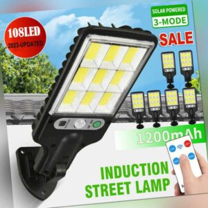 3600W LED Solar PIR Wall Light Security Street Outdoor Garden Lamp Motion Sensor