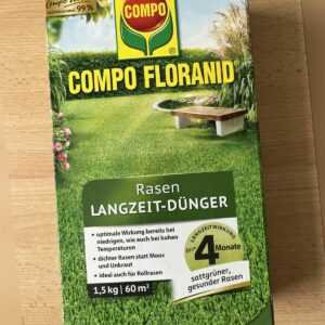 Compo Floranid Rasen-Langzeit-Dünger, 1,5 kg für ca. 60 qm