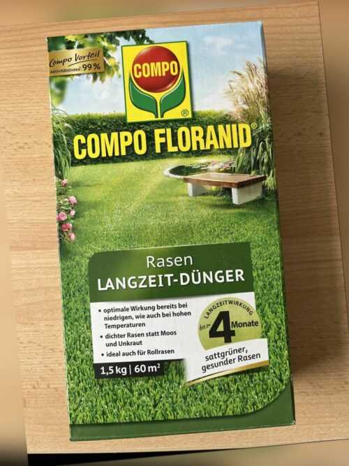 Compo Floranid Rasen-Langzeit-Dünger, 1,5 kg für ca. 60 qm