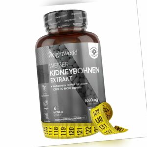 Weißer Kidneybohnen Extrakt - Abnehmen Kapseln - 180 Stück - Gewichtsmanagement