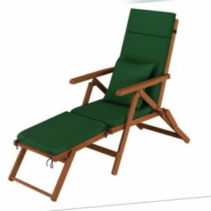 Deckchair, Balkonstuhl, klassische Sonnenliege Balkonliege mit wählbarem Zubehör