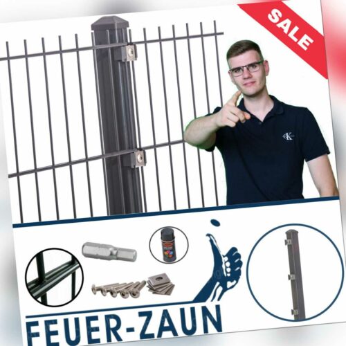 Doppelstabmattenzaun 656 SET Anthrazit | Neu | Zaun | Gartenzaun| stabmattenzaun