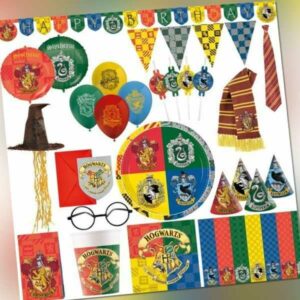 Harry Potter Geburtstag Deko Party Set Kindergeburtstag Kostüm Dekoration bunt