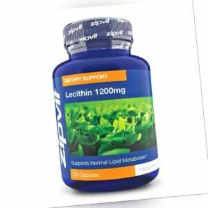 Lecithin 1200mg. Unterstützt den normalen Lipidstoffwechsel. Diätetische Unterstützung. 120 Kapseln